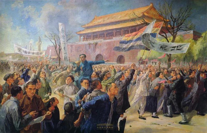 周令釗《五四運(yùn)動(dòng)》油畫，1951年，中國(guó)國(guó)家博物館藏.jpg